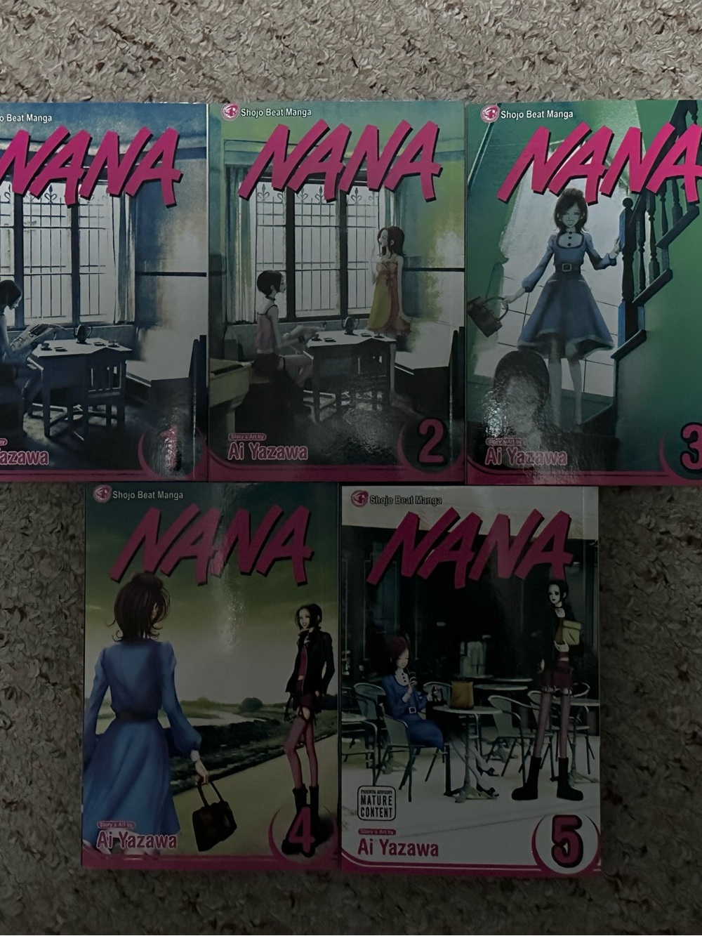NANA Manga Volumes 1-5 by Ai Yazawa